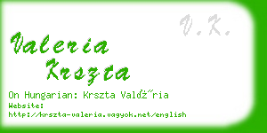 valeria krszta business card